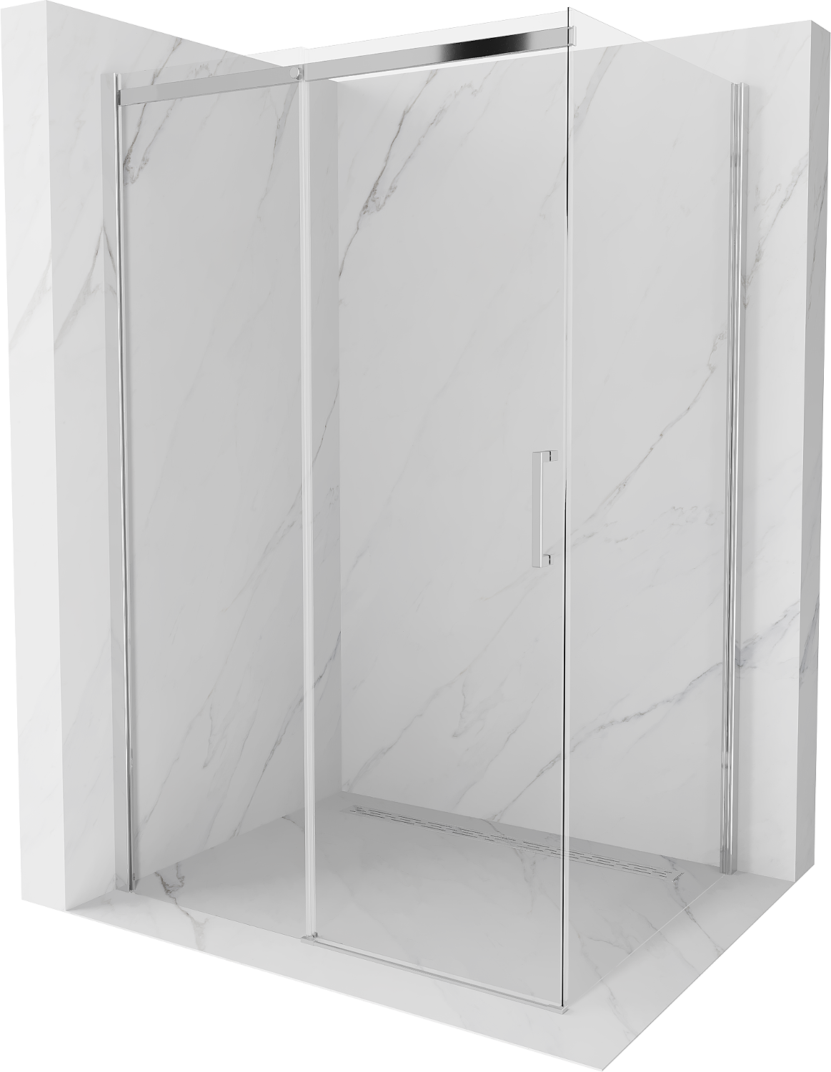 Mexen Omega kabina prysznicowa rozsuwana 100 x 80 cm, transparent, chrom - 825-100-080-01-00